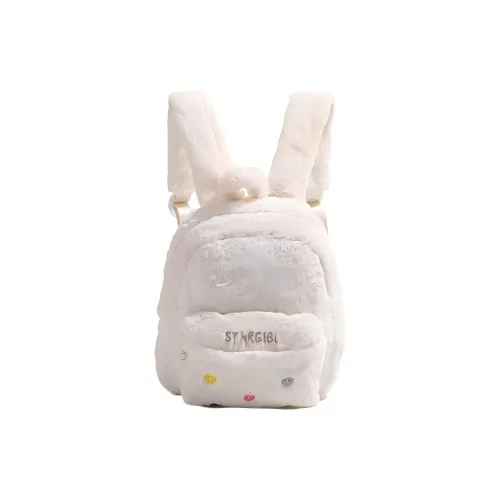 MINLUBAOLUO Cotton Backpack Women's White