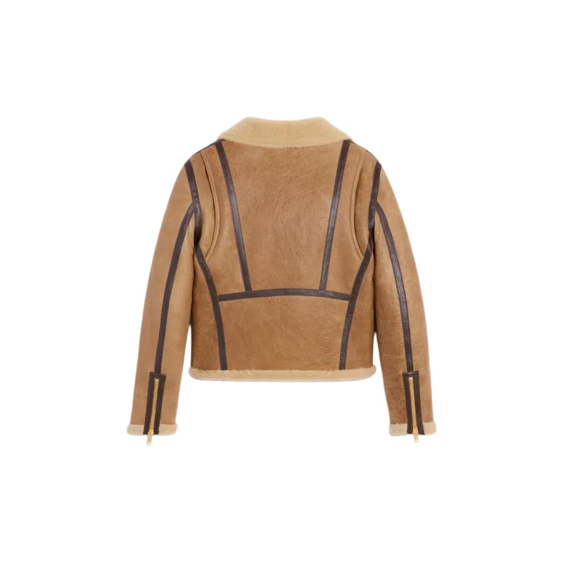CELINE Biker Jacket In Lambskin Shearling-1