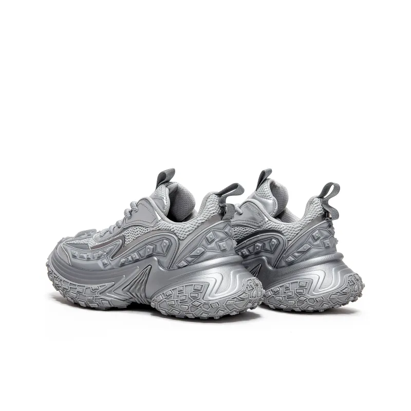 CAIHEE Anti Slip And Wear Resistant Height Increasing Low Top Chunky Sneakers Unisex Black Warrior-14