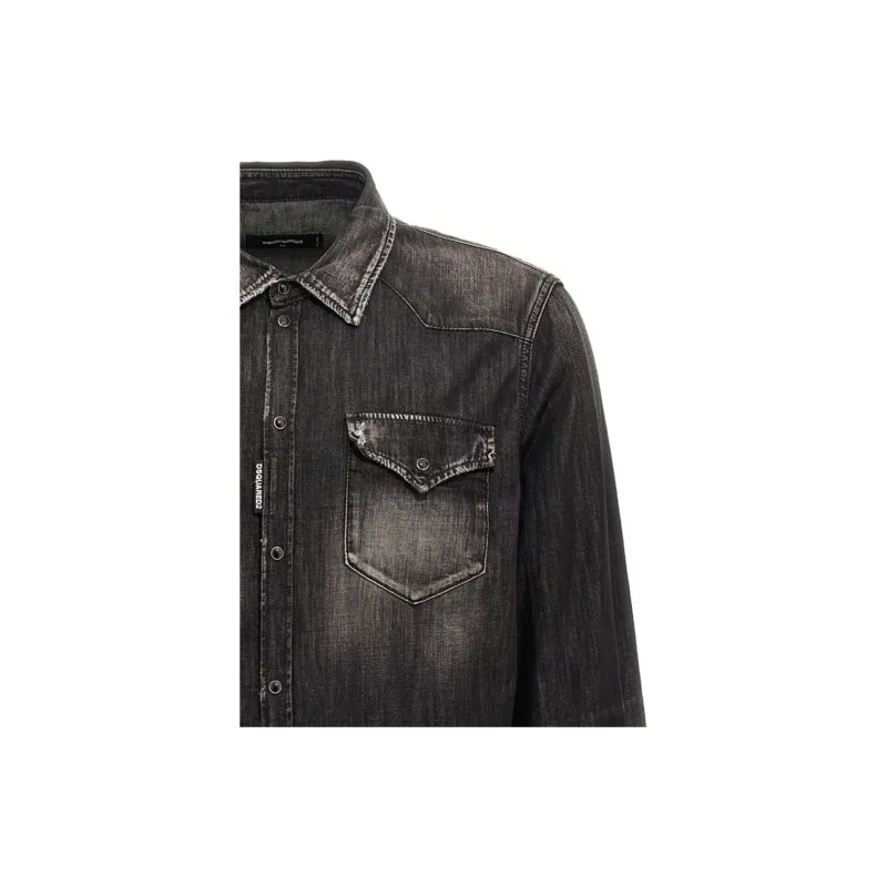 Dsquared2 Distressed Denim Shirt-6