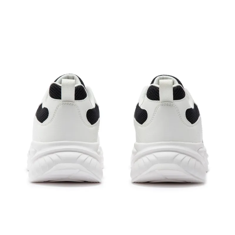 361° Life Collection Cushioning Anti Slip And Wear Resistant Low Top Casual Running Shoes Men's White Black-5