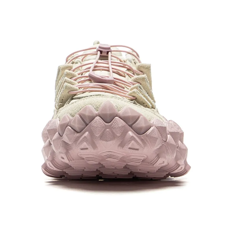 LiNing Rebound Cushioning Low-Top Casual Shoes Unisex Gray Pink-4