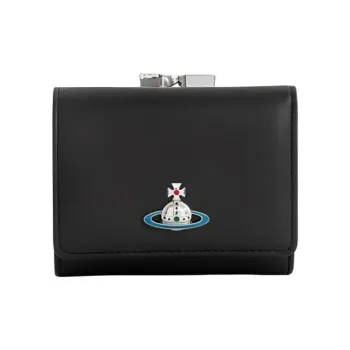 Vivienne Westwood Soft Leather Wallet Small Size Women's Black