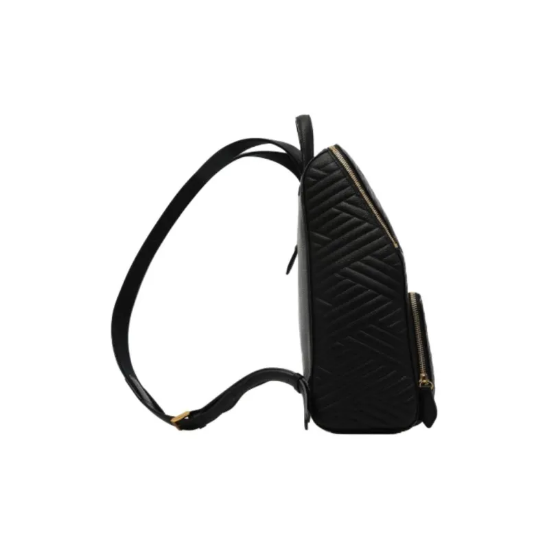DAKS Cow Leather Backpack Women's Black-3
