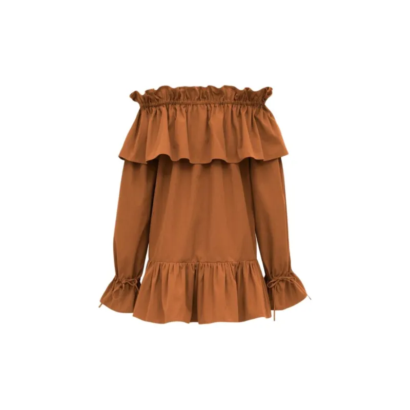 SAINT LAURENT Ruffled Mini Dress-1