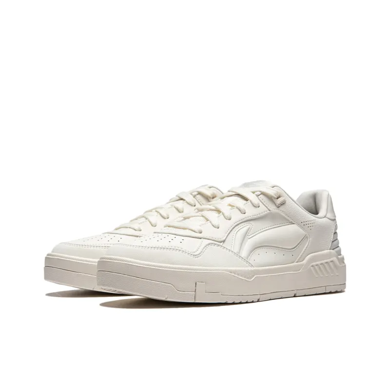 LiNing Common 80s Anti Slip Wear Resistant Low Top Skateboard Shoes Men's Ivory-2