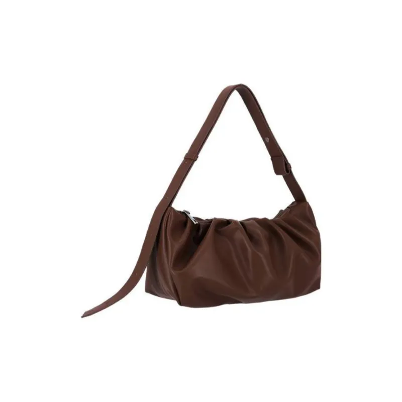 ALICE MARTHA Pure Vegan Leather Shoulder Bag Women's Brown-1