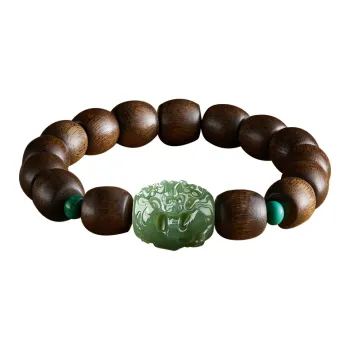 Moonstone Edge Agarwood Bracelets Unisex