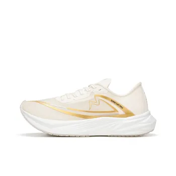 Sonic Cat Cushioning Coverage Thermal Low Top Carbon Plate Running Shoes Unisex White Gold