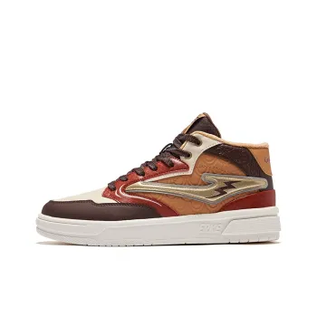 Erke Battery Panda 3lite Warm Slip Resistant High Top Skateboard Shoes Men's Caramel Yellow Brown Coffee