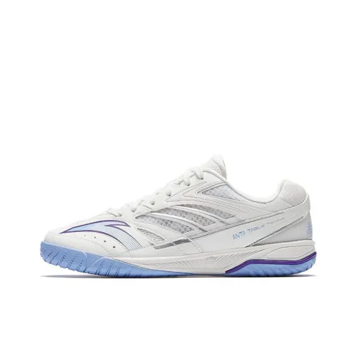 Anta Rotor Cushioning, Abrasion Resistant, Slip Resistant Low Top Training Shoes Unisex White Blue