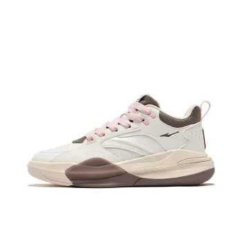 Erke Dominance 2 Warm Slip Resistant High Top Skateboard Shoes Women's Microcrystal White Brown Stone