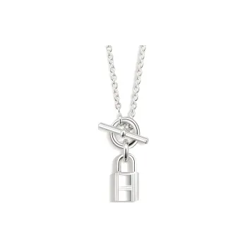 HERMES Kelly Cadenas 925 Sterling Silver Necklaces Women's