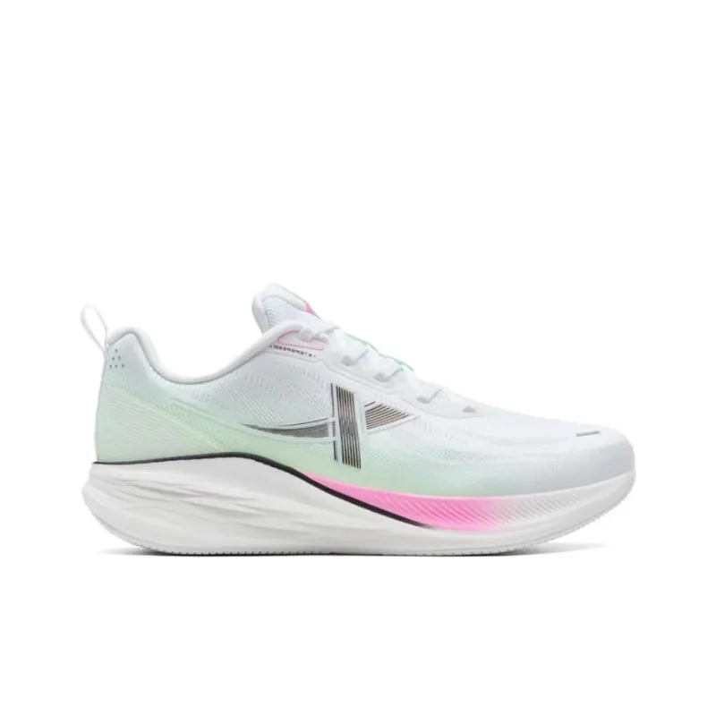 XTEP Speed 5.0LITE Anti Slip Wear Resistant Low Top Casual Running Shoes Women's White Green Pink-1