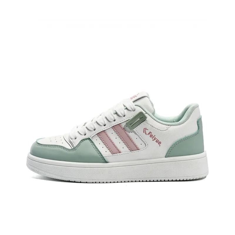 Feiyue Skateboard Shoes Women's Low Top Green/White/Black/Pink-42