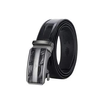 SEPTWOLVES Genuine Leather Crocodile Leather Includes High-End Wooden Box Men's 3.47cm