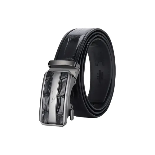 SEPTWOLVES Genuine Leather Crocodile Leather Includes High End Wooden Box Men's 3.47cm