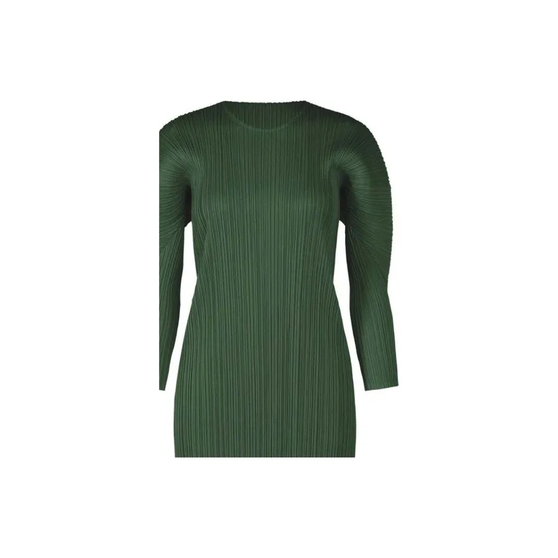PLEATS PLEASE ISSEY MIYAKE FW24 Long-Sleeved Dresses Women's Green-5