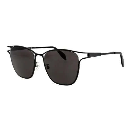 Alexander McQueen Metal Square Sunglasses Women's Black
