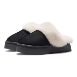 1559 Black, Platform Closed Toe Faux Fur Insulated Shoes