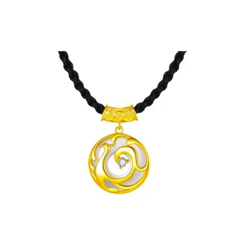 Chongqing Gold Store Chalcedony Jade Necklaces Unisex