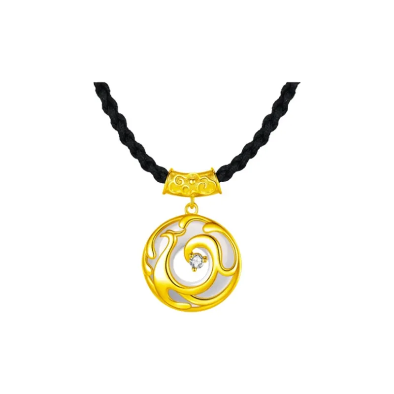 Chongqing Gold Store Chalcedony Jade Necklaces Unisex-0