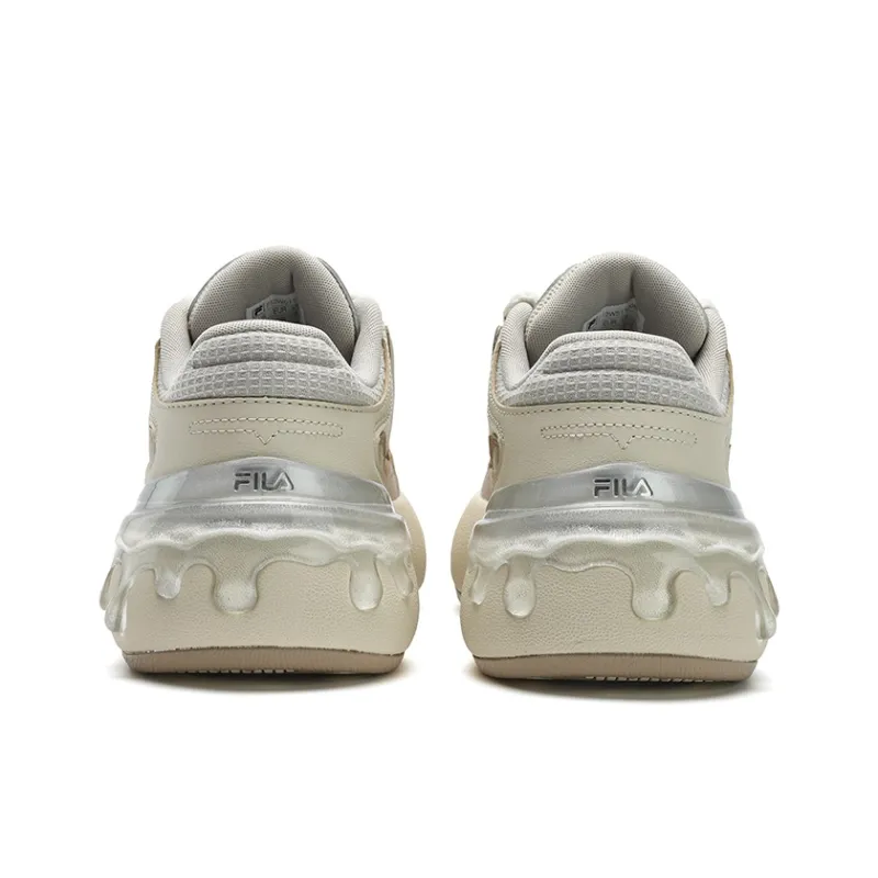 FILA CARROT 2 Carrot Shoes Abrasion Resistant Low Top Skateboard Shoes Women's Brown White-3