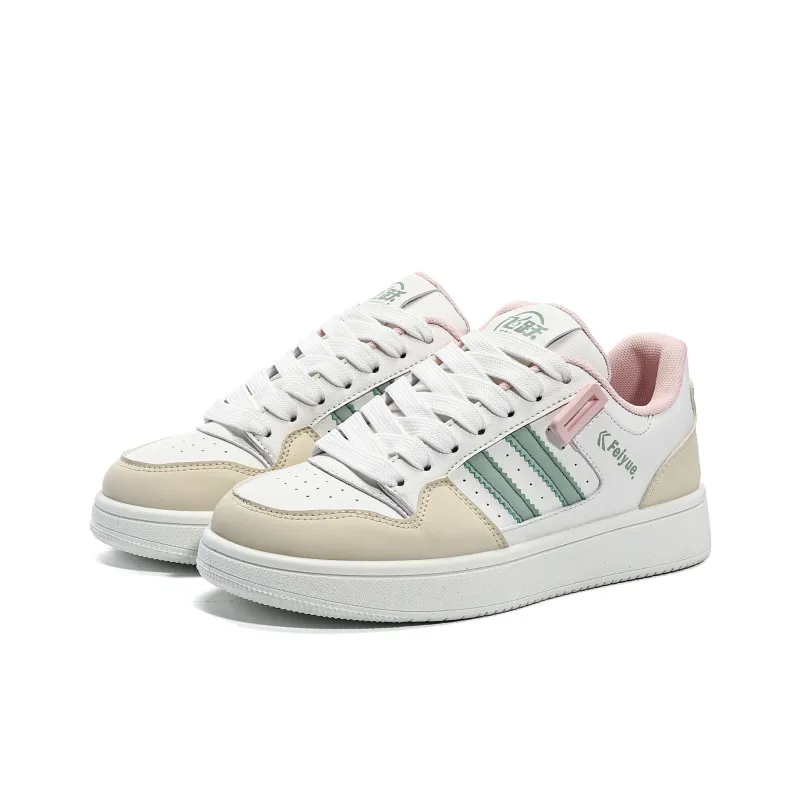 Feiyue Skateboard Shoes Women's Low Top Green/White/Black/Pink-49