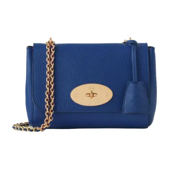 Mulberry Lily Cow Leather Evening Party Bag Crossbody Bag Shoulder Bag Women's Color Blue