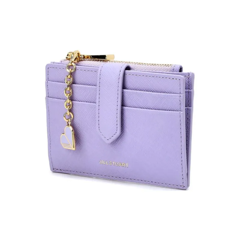 JILL STUART Cow Leather Wallet Women's Purple-1