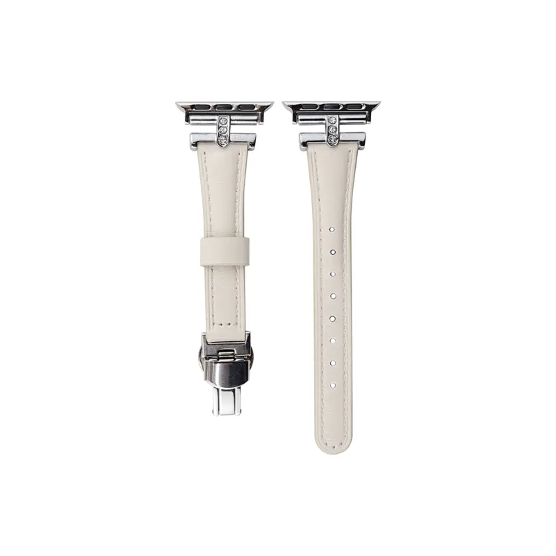 Vobafe Watch Band Apple Compatibility Waxed Leather Material-0