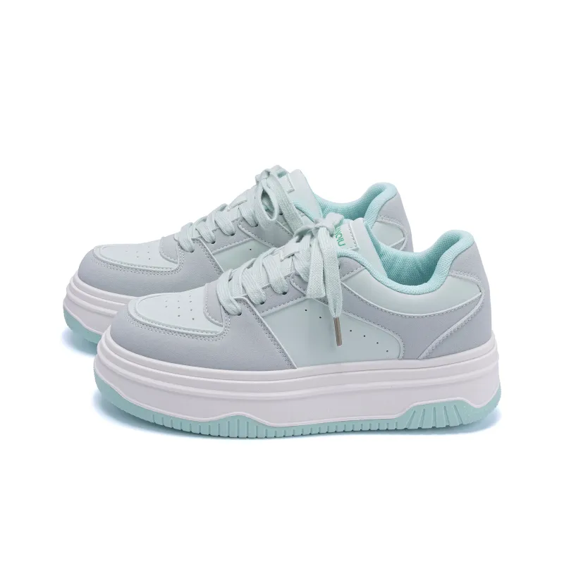 HUANQIU Balance Support Height Increasing Low Top Skateboard Shoes Women's Aqua-1