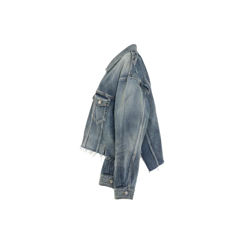Balenciaga Deconstructed Panelled Denim Jacket-2