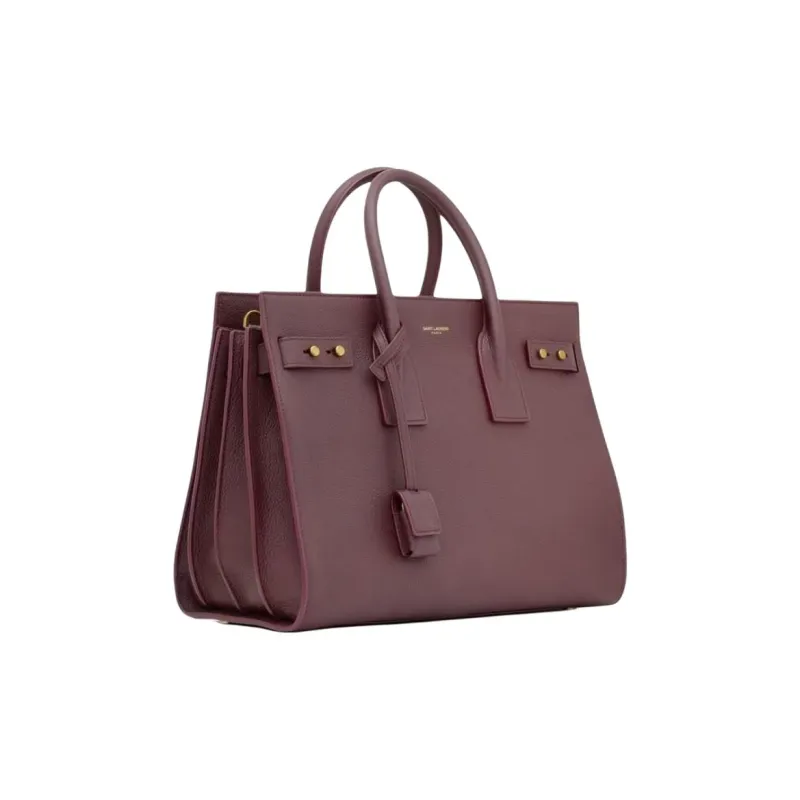 SAINT LAURENT SAC DE JOUR Calfskin One Shoulder Handbag Trumpets Women's Cabernet Sauvignon Red-1