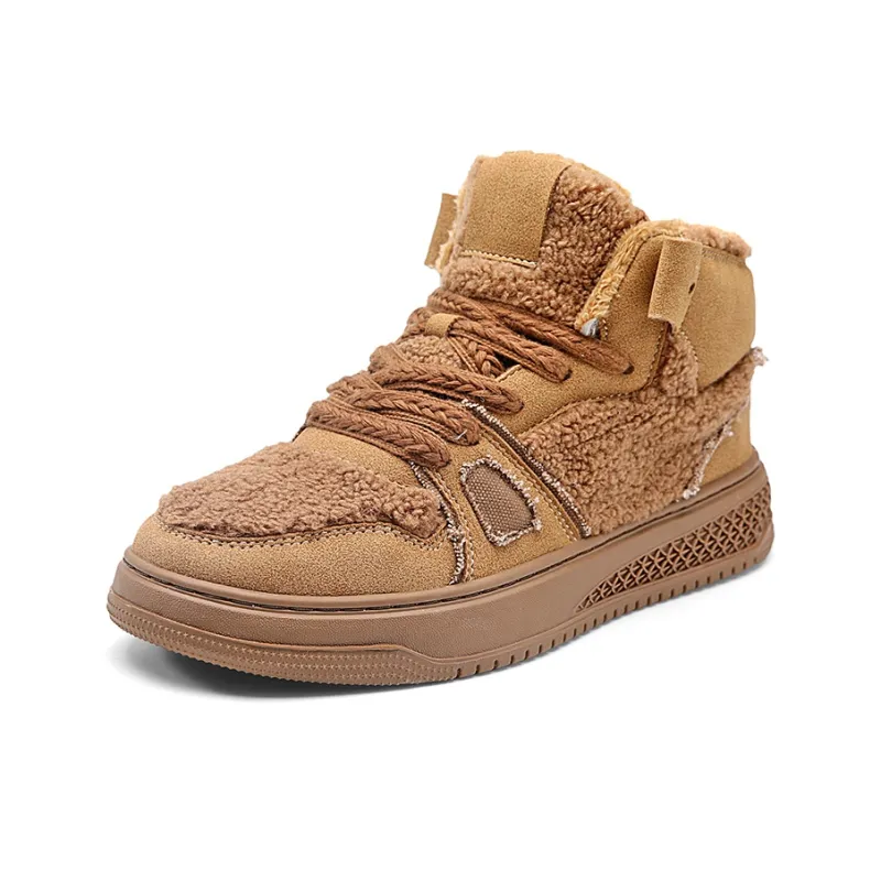 Seattle Palm Warm Anti Slip And Wear Resistant High Top Skateboard Shoes Unisex-1