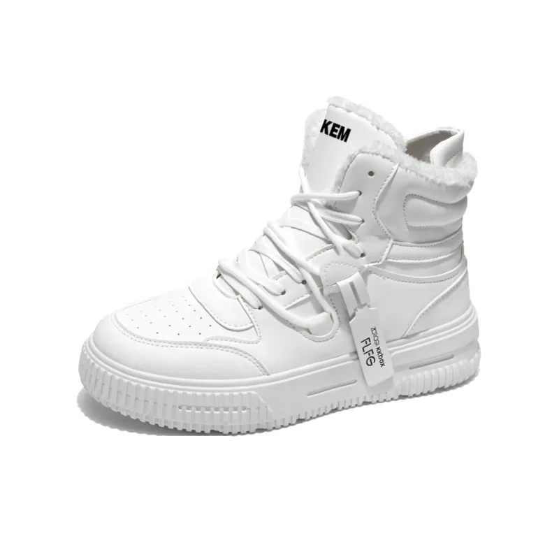 JKEM Cushioned Abrasion-Resistant Slip-Resistant High-Top Skateboard Shoes Unisex-6