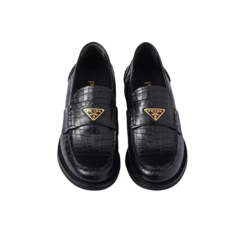 PRADA Mocassini Loafers Women's Black-4