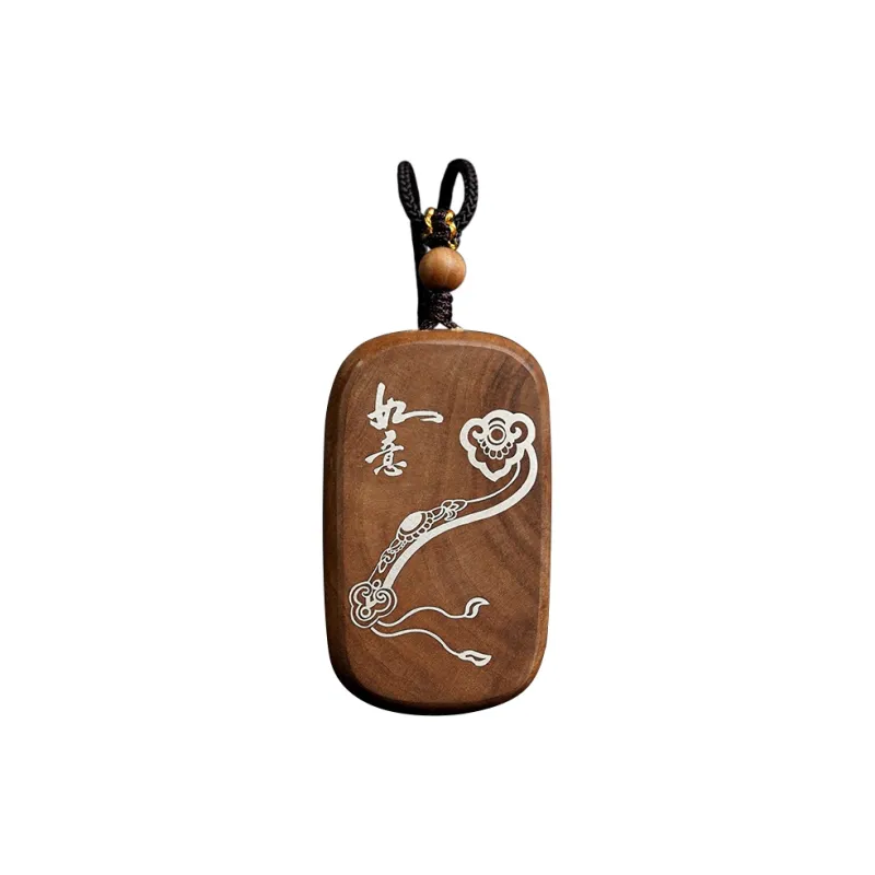 DALONG Old Mountain Sandalwood Wooden Pendant Unisex-7