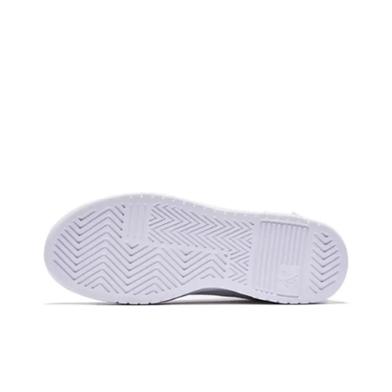 QIAODAN Coverage Anti-Slip And Wear-Resistant High-Top Skateboard Shoes Men's Jordan White Daylily White-5