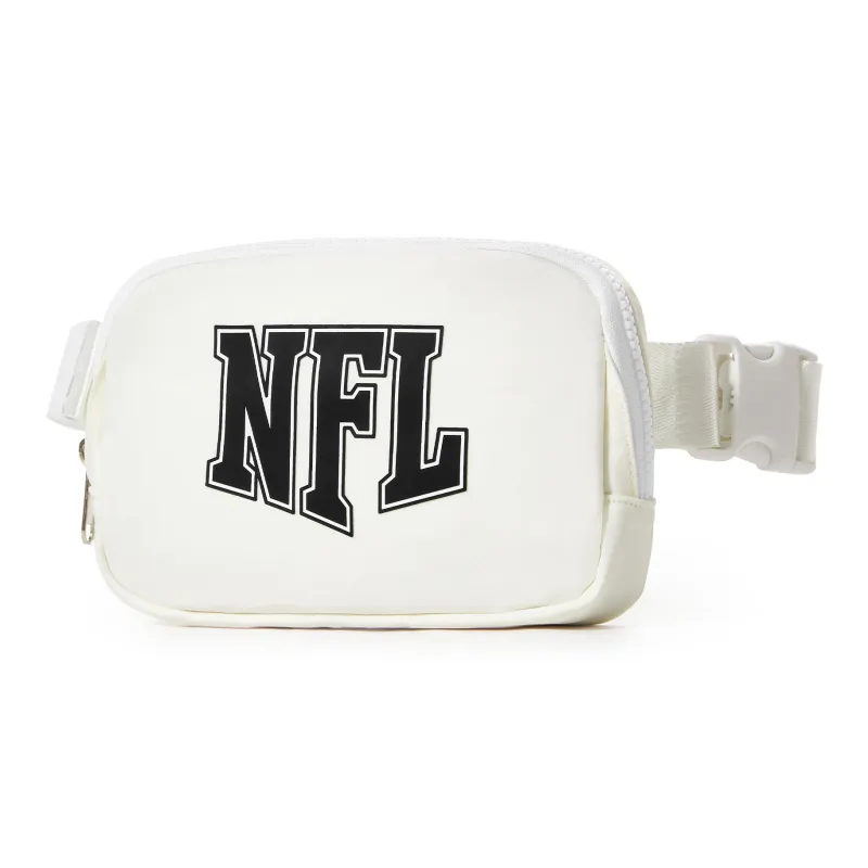 NFL Fabric Crossbody Bag, Fanny Pack, Sling Bag Unisex White-1