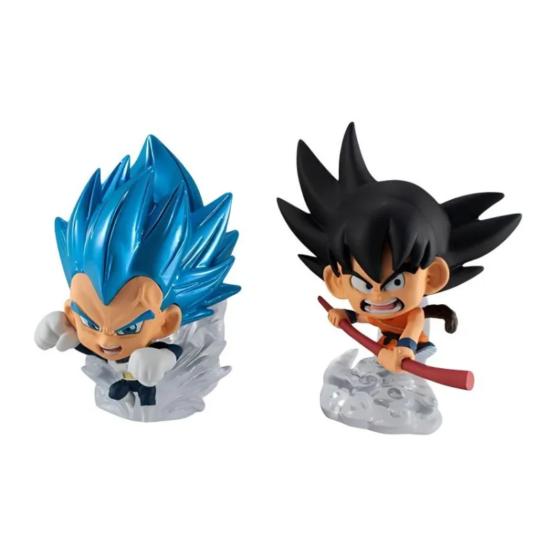 BANDAI Dragonball Toy Food Small Doll 5 Goku Gohan Shenron Vegeta Broly Set Assembled Models-2