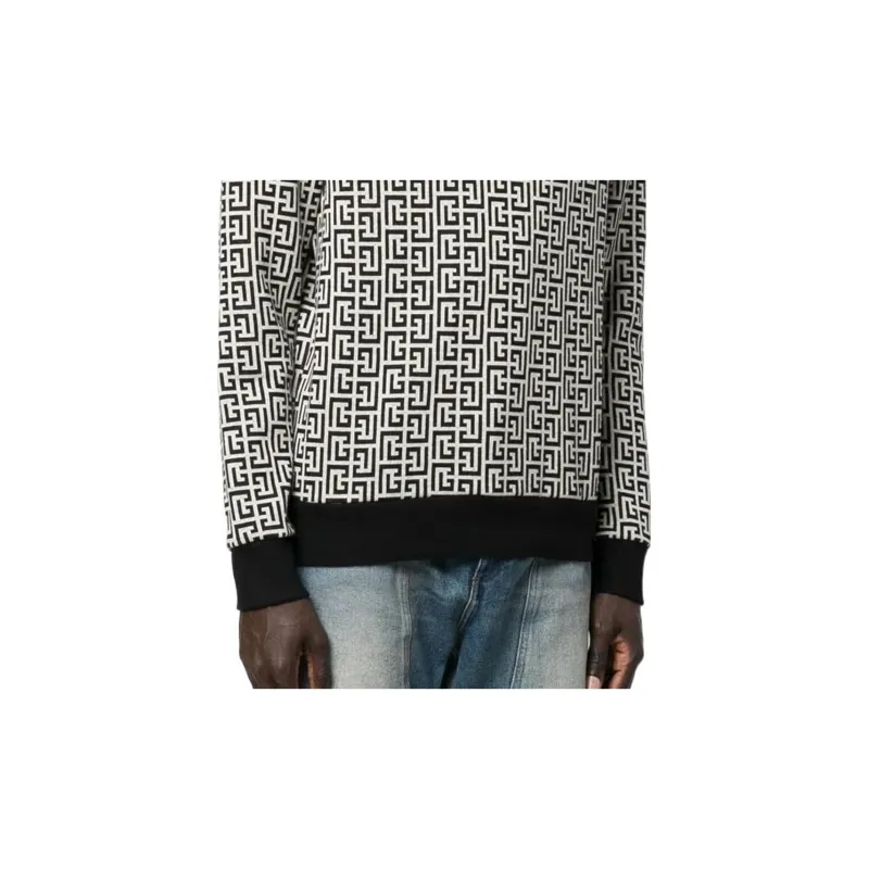 BALMAIN Monogram Print Sweatshirt-5