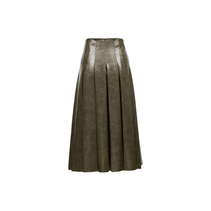 ONLY Leather Long Skirts Women's-2