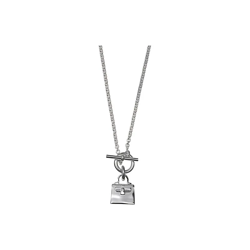 HERMES Kelly Amulette 925 Sterling Silver Necklaces Women's Silver-0