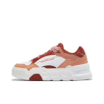 361° Lightweight Support Height Increasing Low Top Skateboard Shoes Women's White Red