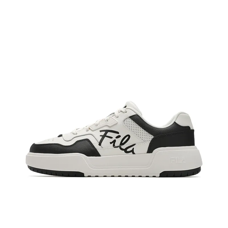 FILA CAMPUS Slip Resistant, Abrasion Resistant, Lightweight Low Top Skateboard Shoes Men's Black White-0