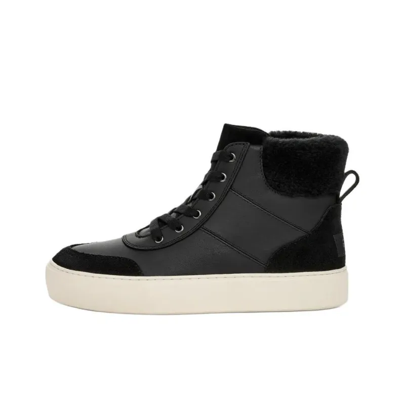 UGG Cakewalk High Trainer High Top Skateboard Shoes Women's Black-0