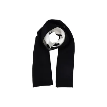 OFF WHITE Logo Print Knitted Wool Blend Scarf
