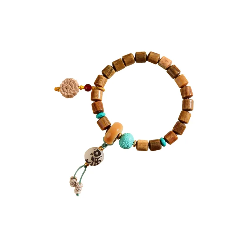 Wanshu Green Sandalwood Bracelets Unisex-1