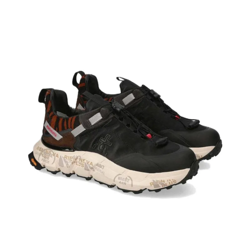 PREMIATA Cross-d 374 Wear-Resistant Low-Top Casual Shoes Women's Black-2